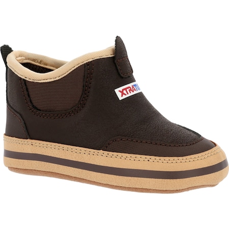 Xtratuf Baby Bootie, 18M M, Leather, 3 in H, Brown XIMAB900